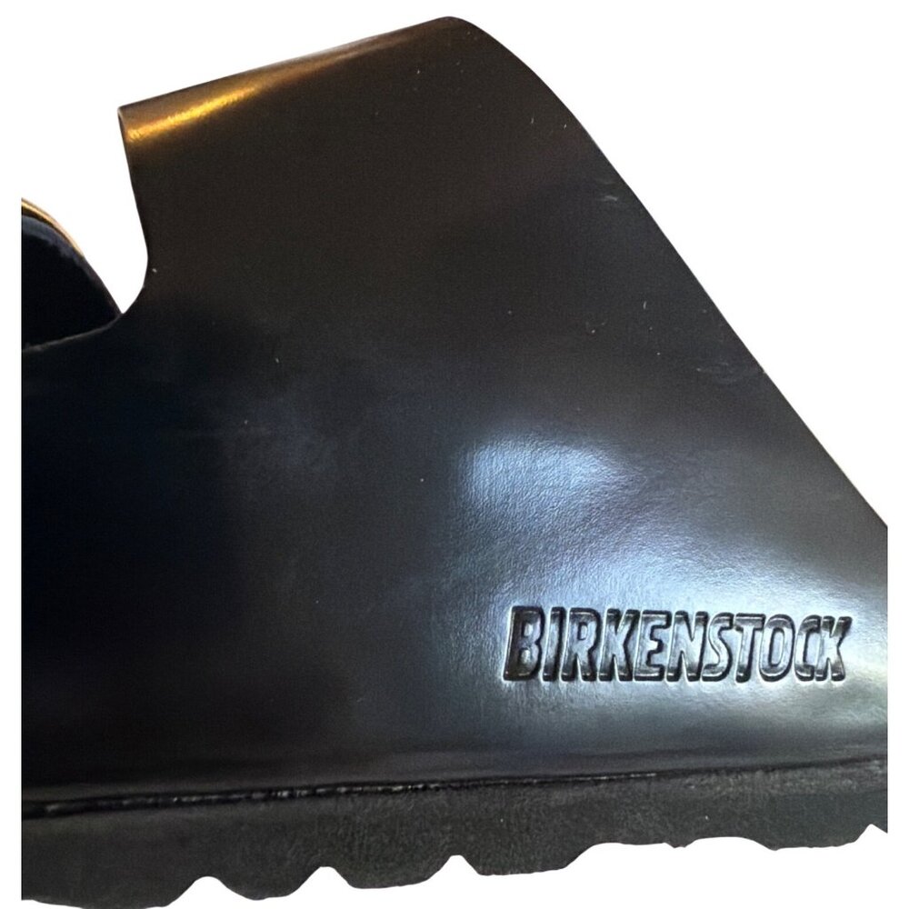 Birkenstock Arizona Big Buckle Black Leather Sandals Size 38 New Store Display - Picture 14 of 16